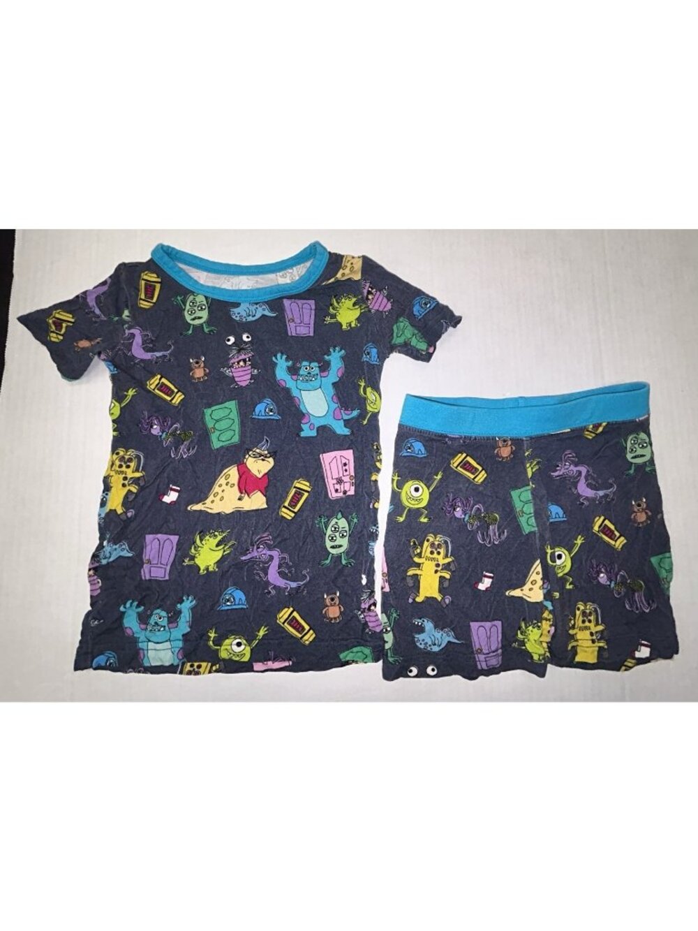 Little Sleepies Disney Pixar Monsters Inc Short Sleeve Shorts Set 18/24 Months